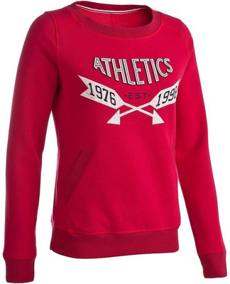 Decathlon - Domyos Printed Women's Round Neck Red T-Shirt