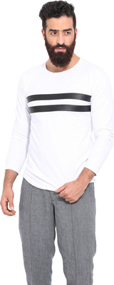 

Mr Button Solid Men's Round Neck White T-Shirt, Cotton