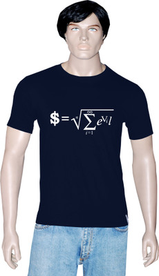 

Tshirt.in Graphic Print Men's Round Neck Dark Blue T-Shirt, Navy