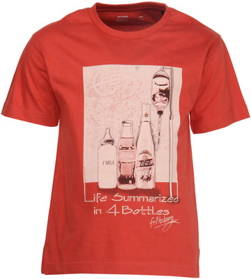 

Fritzberg Boys Printed T Shirt(Pink, Coral