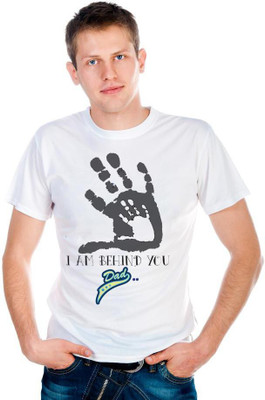

6th Cross Graphic Print Men's Round Neck White T-Shirt