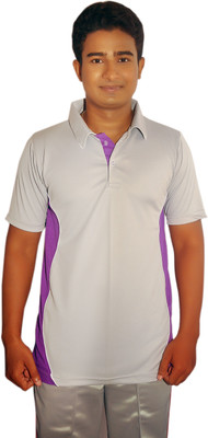 

Dyed Colors Solid Men's Polo Neck Grey, Purple T-Shirt, Dyed grey