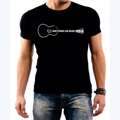 

Vagabond Creations Graphic Print Men's Round Neck Black T-Shirt