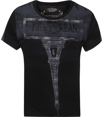 

Fritzberg Boys Printed T Shirt(Black