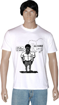 

Tshirt.in Graphic Print Men's Round Neck White T-Shirt, Pearl white