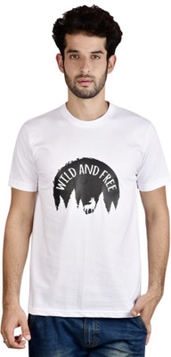

Menlo Graphic Print Men's Round Neck White T-Shirt