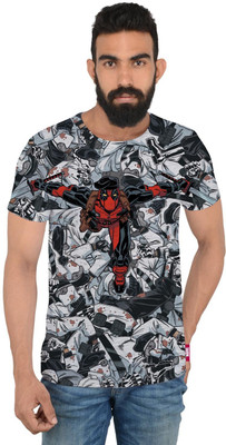 

Deadpool Printed Men's Round Neck Multicolor T-Shirt, White