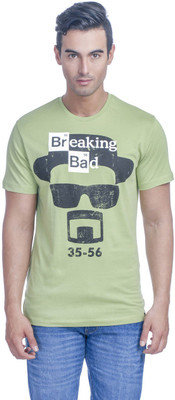 

Breaking Bad Printed Men' Round Neck Green T-Shirt, Leaf green