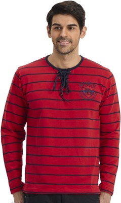 

Fritzberg Striped Men's Round Neck Red T-Shirt