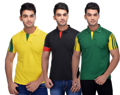

Lannister Printed Men's Polo Neck Green T-Shirt(Pack of 3)