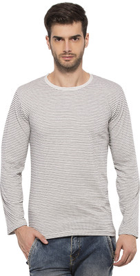 

Alan Jones Striped Men's Round Neck Grey T-Shirt, Grey5