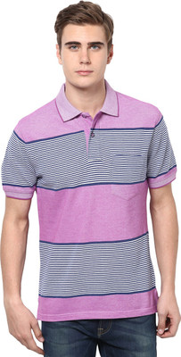

Mudo Striped Men's Mandarin Collar Multicolor T-Shirt, Multi