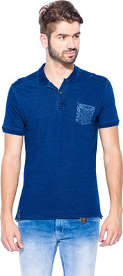 

Mufti Solid Men's Polo Neck Dark Blue T-Shirt, Indigo