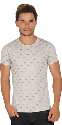 

Alan Jones Printed Men's Round Neck Grey T-Shirt