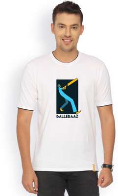 

Campus Sutra Printed Men Round Neck White T-Shirt