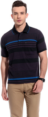 

TAB91 Striped Men's Polo Neck Multicolor T-Shirt