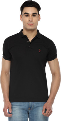

Digo Solid Men's Polo Neck Black T-Shirt