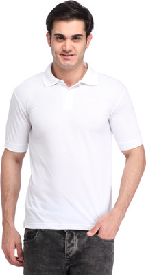 

BigIdea Solid Men's Polo Neck White T-Shirt