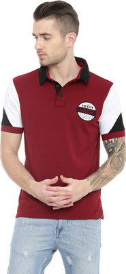 

Gritstones Solid Men's Polo Neck Maroon T-Shirt, Maroon35