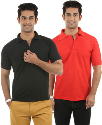 68% OFF on Fidato Solid Men's Polo Neck Black, Orange T-Shirt(Pack of 2) 68% OFF on Fidato Solid Men's Polo Neck Black, Orange T-Shirt(Pack of 2)