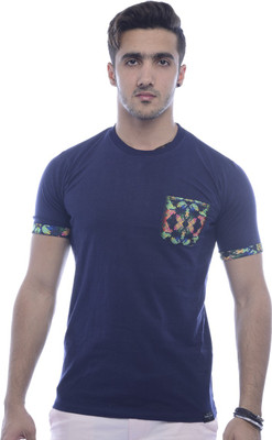 

Urban Flux Solid Men's Round Neck Blue T-Shirt