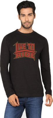 

SayItLoud Printed Men's Round Neck Black T-Shirt