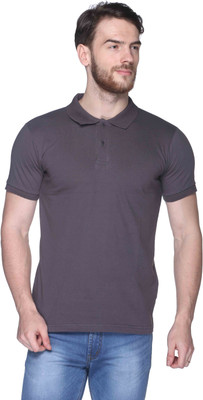 

CLUB YORK Solid Men's Polo Neck Grey T-Shirt