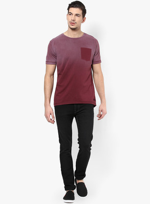 

Jack & Jones Solid Men's Round Neck Maroon T-Shirt, Fig