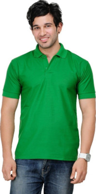 

Larwa Solid Men's Polo Neck Green T-Shirt