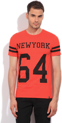 

United Colors of Benetton. Printed Men's Round Neck Red T-Shirt, M22