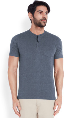 

Park Avenue Solid Men's Henley Blue T-Shirt
