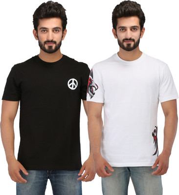

Rang Rage Printed Men' Round Neck Multicolor T-Shirt(Pack of 2