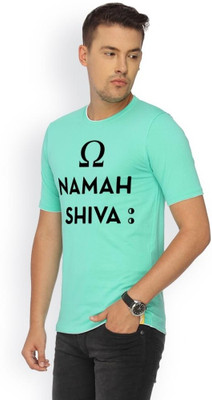 

Campus Sutra Printed Men Round Neck Green T-Shirt