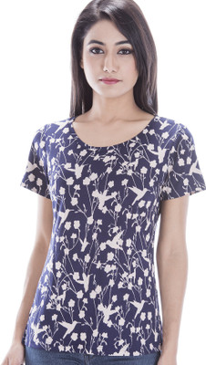 

Amadore Animal Print Women's Round Neck Multicolor T-Shirt