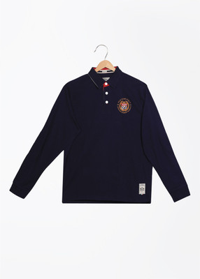

Fila Solid Men's Polo Neck Dark Blue T-Shirt, Peacoat