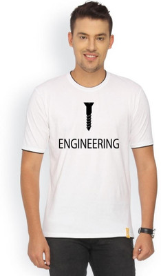 

Campus Sutra Printed Men Round Neck White T-Shirt