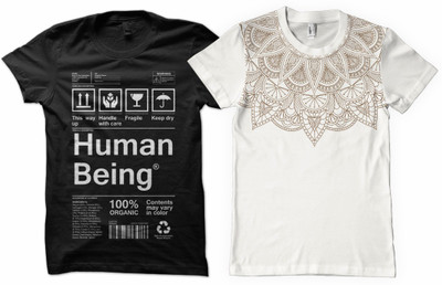

DNA Graphic Print Men's Round Neck Black, White T-Shirt(Pack of 2