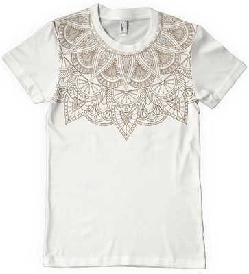 

DNA Graphic Print Men's Round Neck White T-Shirt