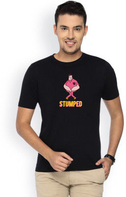 

Campus Sutra Graphic Print Men Round Neck Black T-Shirt