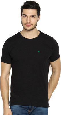 

The Indian Garage Co. Solid Men' Round Neck Black T-Shirt