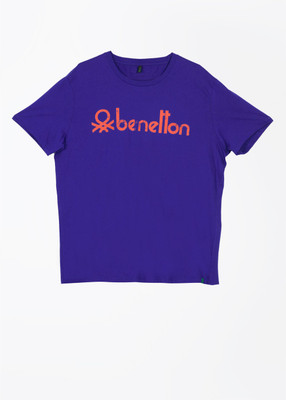 

United Colors of Benetton. Solid Men's Round Neck Blue T-Shirt, M21