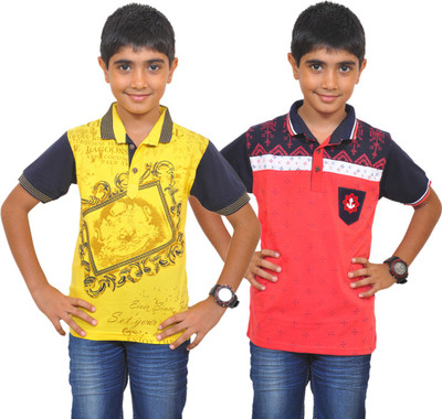 

Pari & Prince Boys Printed T Shirt(Multicolor, Pack of 2