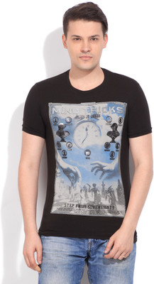 

Status Quo Printed Men's Round Neck Black T-Shirt