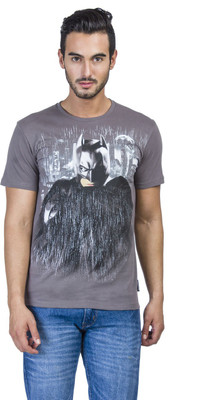 

Batman Printed Men' Round Neck Grey T-Shirt, Pewter