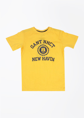 

Gant Boys Printed Cotton T Shirt(Yellow, Pack of 1, Yel03