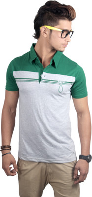 

Spur Solid Men's Polo Neck Green, Grey T-Shirt, Green;melange