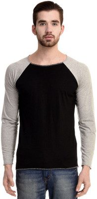 

Mi Moda Solid Men' Round Neck Black, Grey T-Shirt