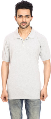 

Avantaa Wear Solid Men's Polo Neck Grey T-Shirt, Light grey