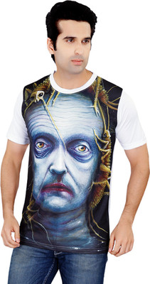 

Tantra Graphic Print Men's Round Neck White T-Shirt