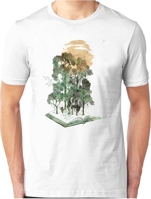 

Foscous Printed Men's Round Neck White T-Shirt